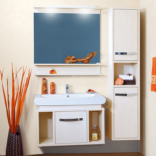 Бриклаер Зеркало для ванной Чили / Куба 90 светлая лиственница – фотография-2